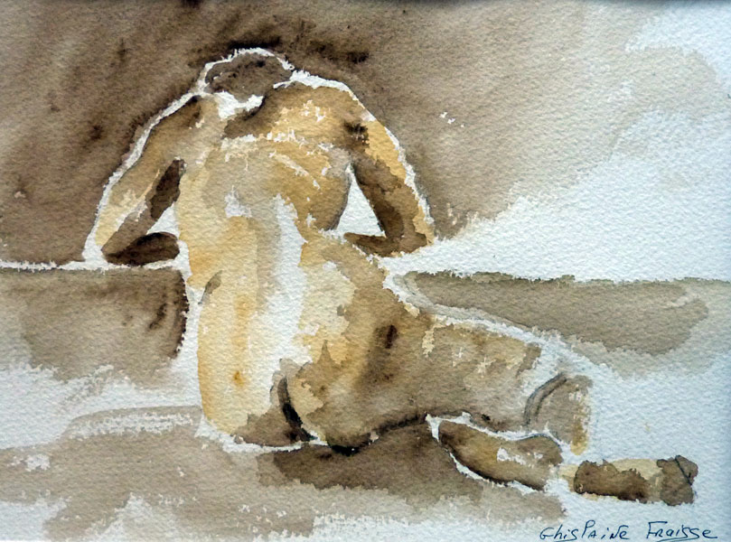 Dos de femme - Nus Aquarelle