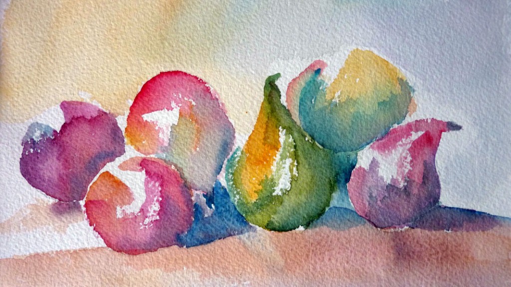 Poires en aquarelle