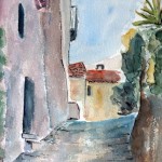 Rue de Seguret en aquarelle